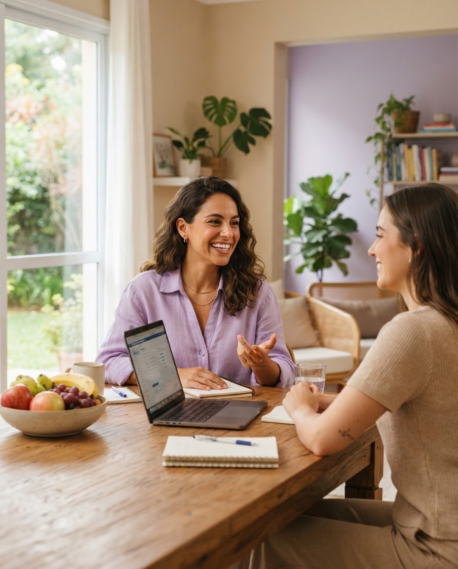 Nutricionista em atendimento